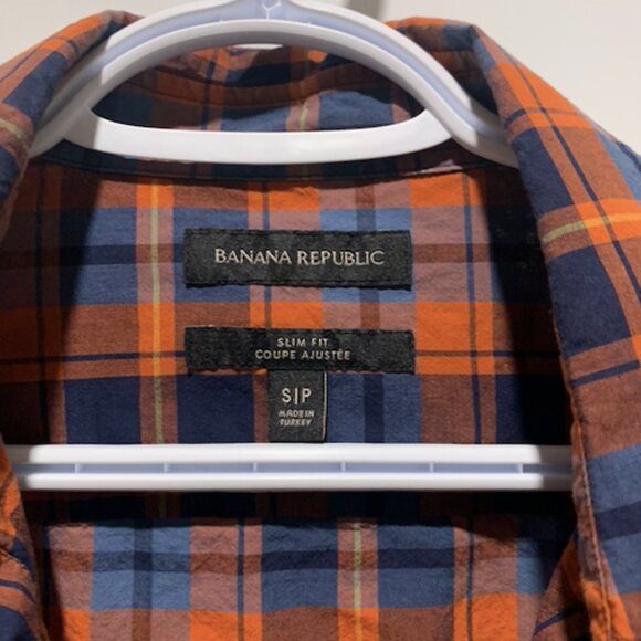 Banana Republic slim-fit plaid button down shirt (size S) - Picture 3 of 6